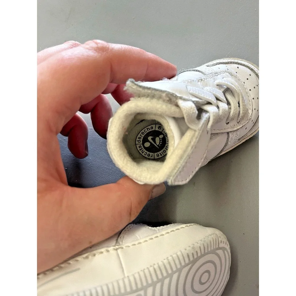 Nike Air Force 1 Crib Shoe Newborn Baby 2C White Boys Girls Infant Sneaker Shoes - Picture 9 of 11